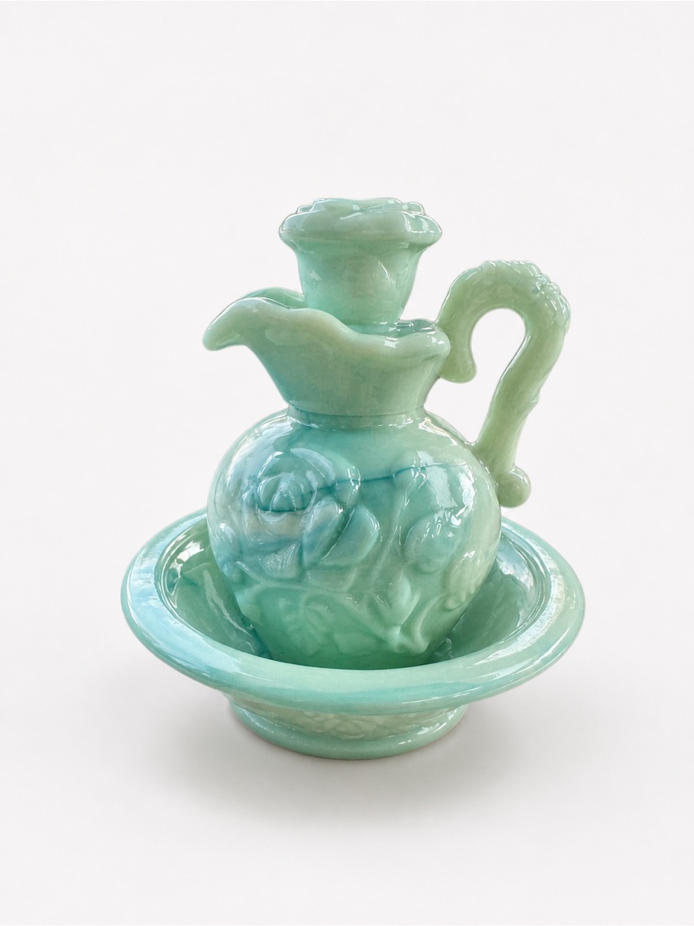 AVON vintage jadeite style perfume pitcher
